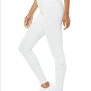 Alo High-waist Vapor Leopard White Legging